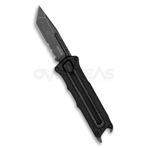 มีดพับกลไกแบบพิเศษ Kershaw Interstellar Manual Sliding Button Lock OTF Knife (8Cr13Mov 2.7" Blackwash),1195