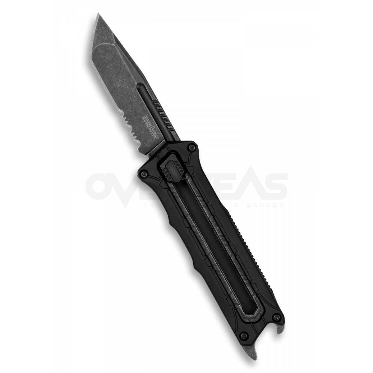 มีดพับกลไกแบบพิเศษ Kershaw Interstellar Manual Sliding Button Lock OTF Knife (8Cr13Mov 2.7" Blackwash),1195