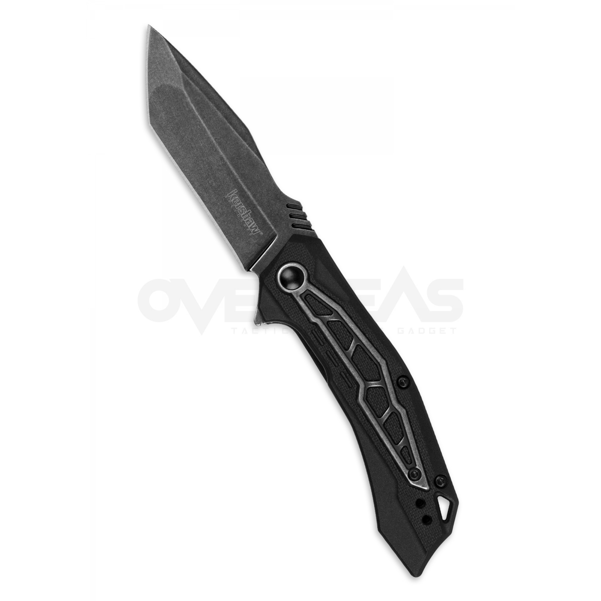 Kershaw Flatbed Spring Assisted Knife Black GFN (8Cr13Mov 3.1" Black SW),1376