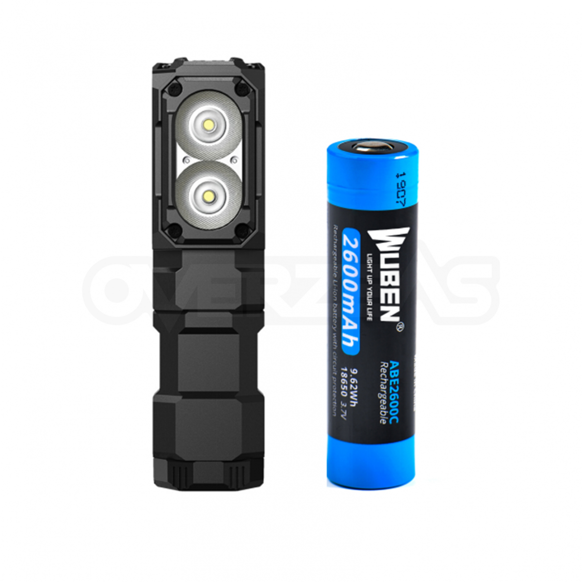 ไฟฉายคาดหัว WUBEN E7 Deluxe Kit Rechargeable Headlamp (2 X OSRAM P9 LED 1,800 lumens),E7-DELUXE