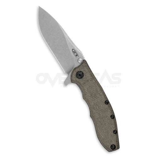 Zero Tolerance (ZT) 0562MIC Hinderer Frame Lock Knife Micarta (CPM-MAGNACUT 3.5" Stonewash),0562MIC