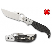 มีด Spyderco C147CFP Ed Schempp Navaja Folding Knife 3-7/8" S30V Plain Blade, Carbon Fiber Handles