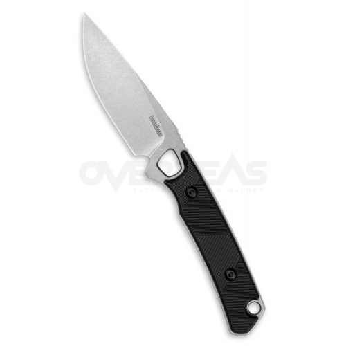 Kershaw Steppe Fixed Blade Knife Black Rubber (D2 3.5" Stonewash),2048