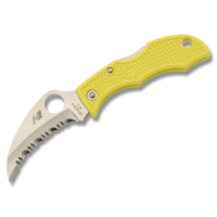 มีด Spyderco LYLS3HB Ladybug Key Ring Knife 1-15/16" H1 Hawkbill Blade, Yellow FRN Handles