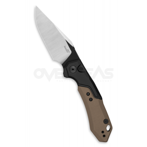มีดออโต้ Kershaw Launch 19 Automatic Knife Black Aluminum/Brown G-10 (CPM-154CM 3.4" Two-Tone),7851