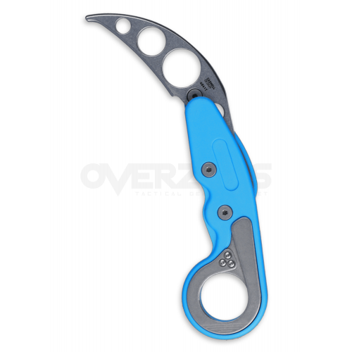 CRKT Provoke Trainer Blue Grivory Kinematic Morphing Karambit Folding Knife (420J2 2.4" Stonewash),4041T