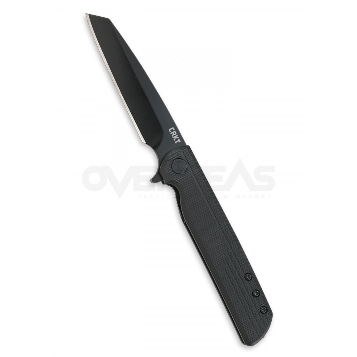 มีดพับ CRKT LCK Spring Assisted Reverse Tanto Black FRN (8Cr13Mov 3.3" Black),3802K