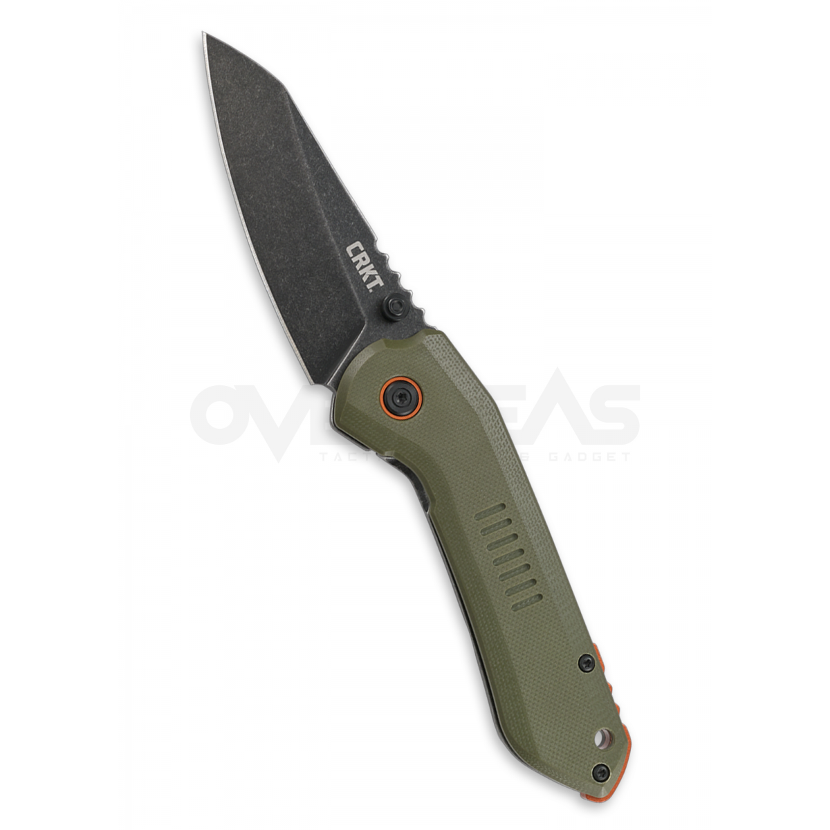 CRKT Schwarz Overland Frame Lock OD Green G-10 (8Cr13Mov 2.99" Blackwash),6280