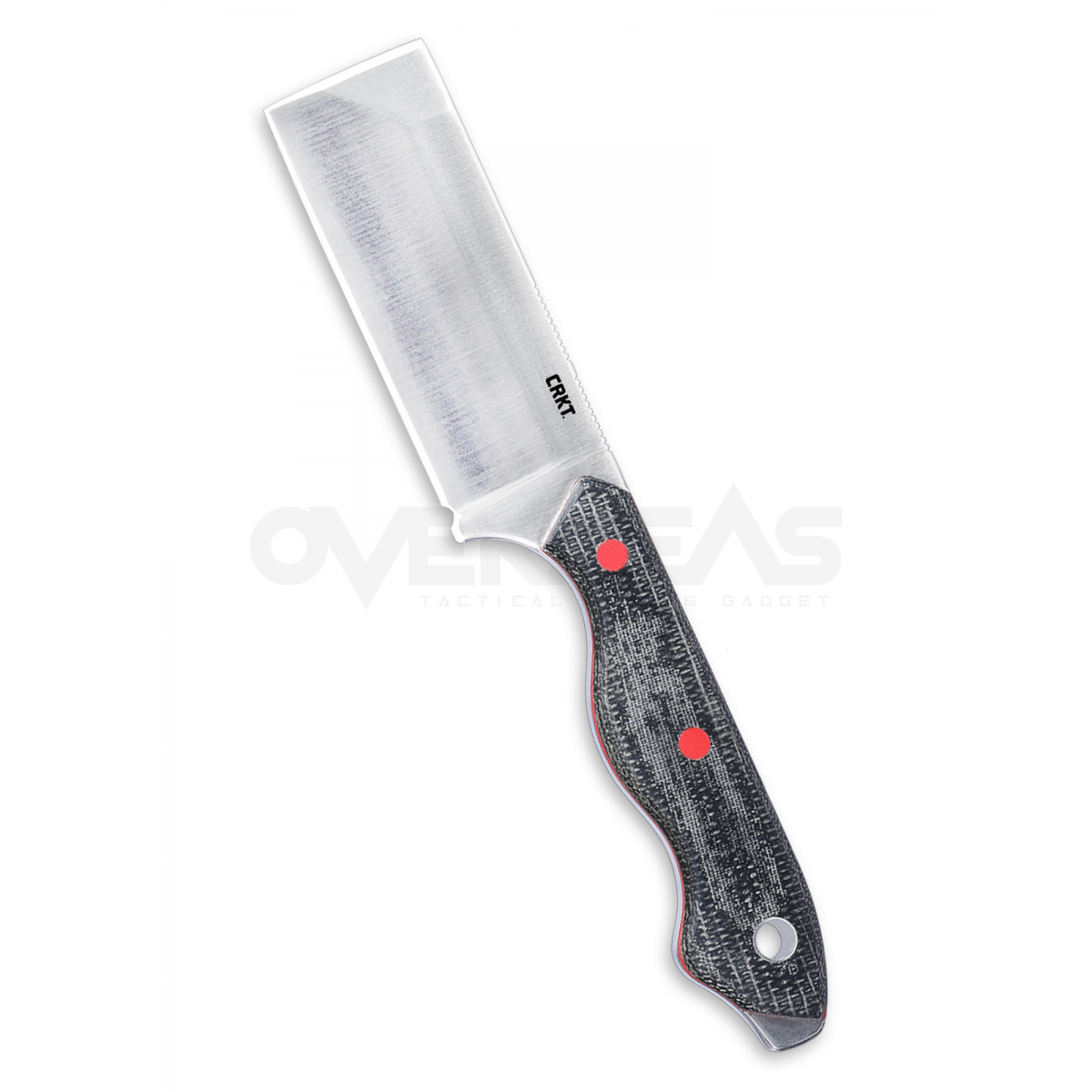 มีดใบตาย CRKT Jon Graham Razel Fixed Blade Knife Black Micarta (D2 2.97" Satin),4037