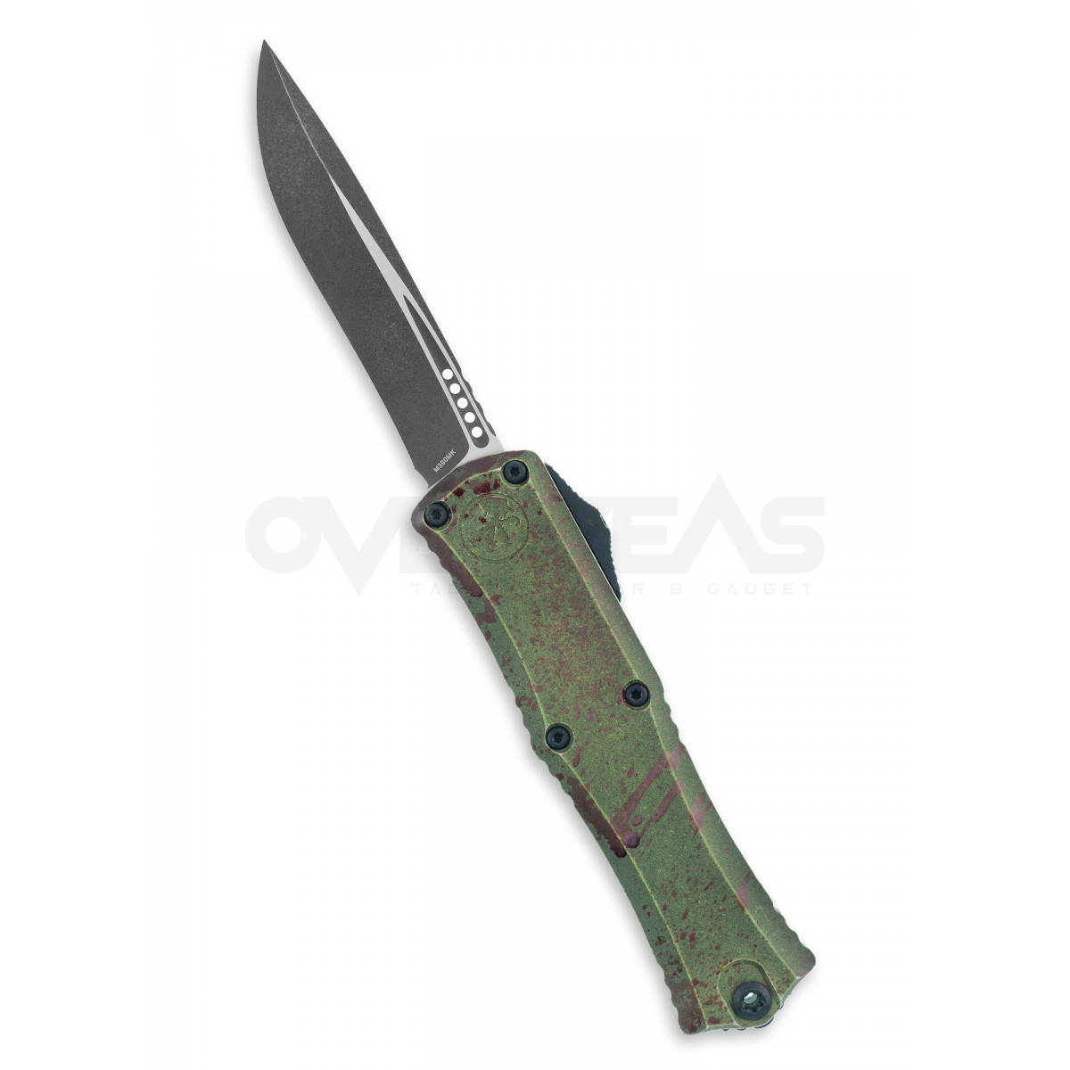 Microtech Hera II Mini Recurve OTF Automatic Knife Outbreak Series (M390MTK 3" Black SW),1705M-1OBDS