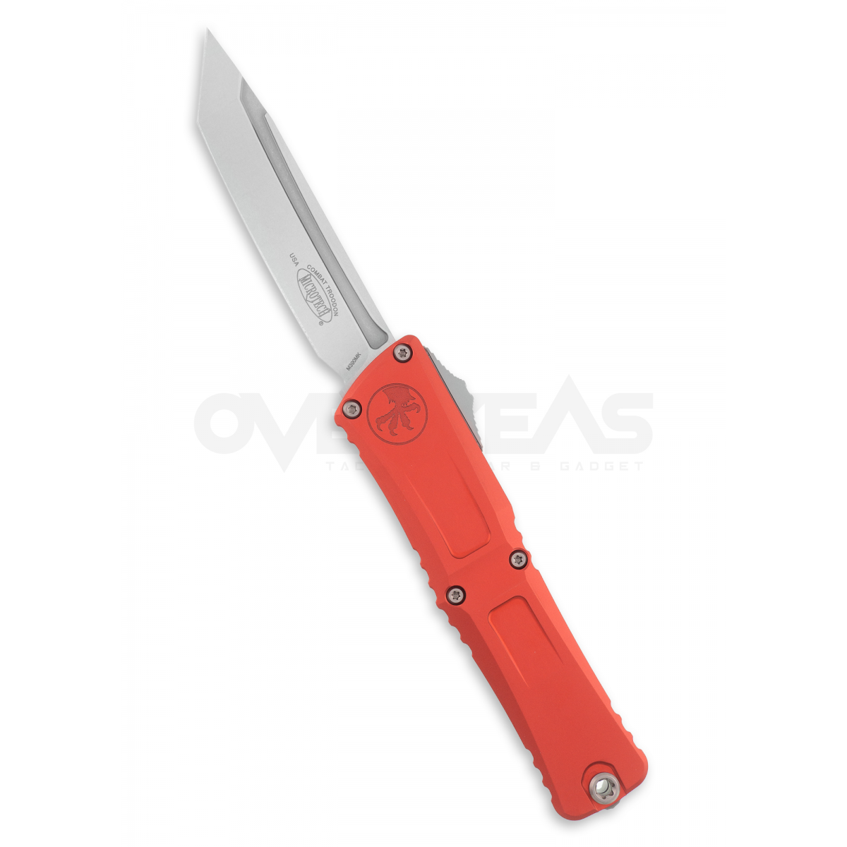 Microtech Combat Troodon Gen III T/E OTF Standard Red Aluminum (M390MK 4.0" Stonewash),1144-10RD