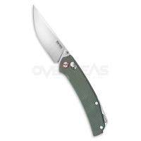 มีดพับ SRM Asika Ambi Lock Knife Green Micarta (14C28N 3.4" Blackwash),411L-MG