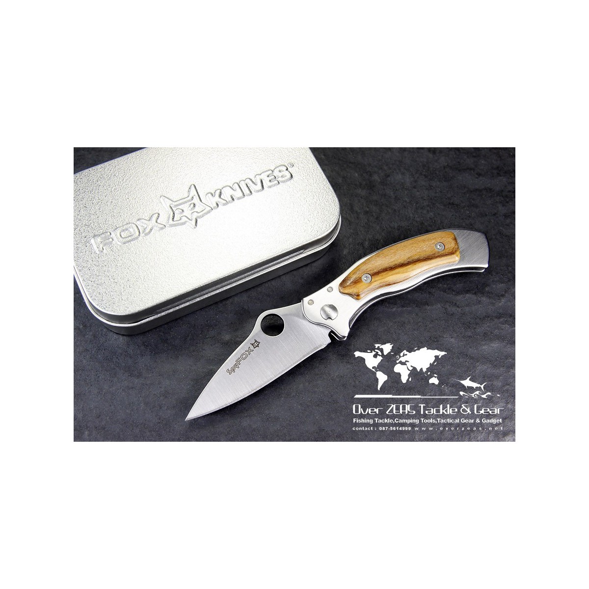 มีดพับ Fox Mini Spy Olive Wood