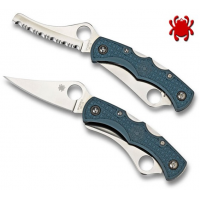 มีดพับ Spyderco Dyad Jr. C39P&SBG - Dual Blade Folder - Plain Clip-Point & Serrated Sheepsfoot Blade - SPRINT RUN -