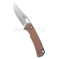 มีดพับ SRM Retreiver Ambi Lock Brown Micarta (Laminated 140Cr Steel 3.5" Beadblast),9203-MN2