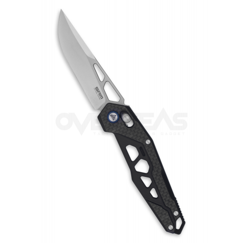 มีดพับ SRM Mecha Ambi Lock G-10/CF Overlay Handle (D2 3.3" Beadblast),9225-KB