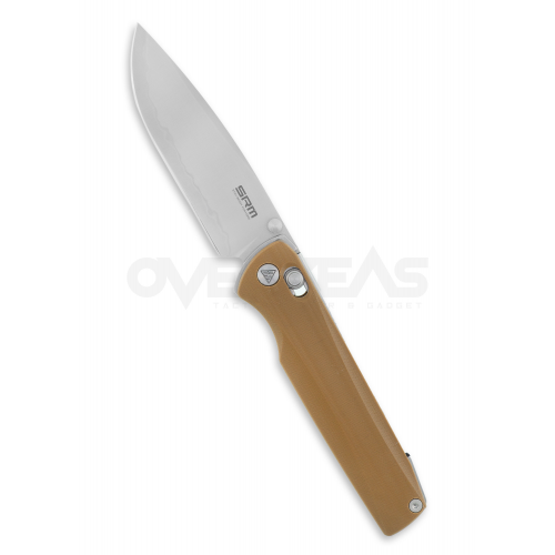 มีดพับ SRM Terrier Ambi Lock Brown G-10 (Laminated 140Cr Steel 3.5" Beadblast),258L-GW2