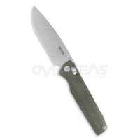 มีดพับ SRM Terrier Ambi Lock Green Micarta (Laminated 140Cr Steel 3.5" Beadblast),258L-MG2