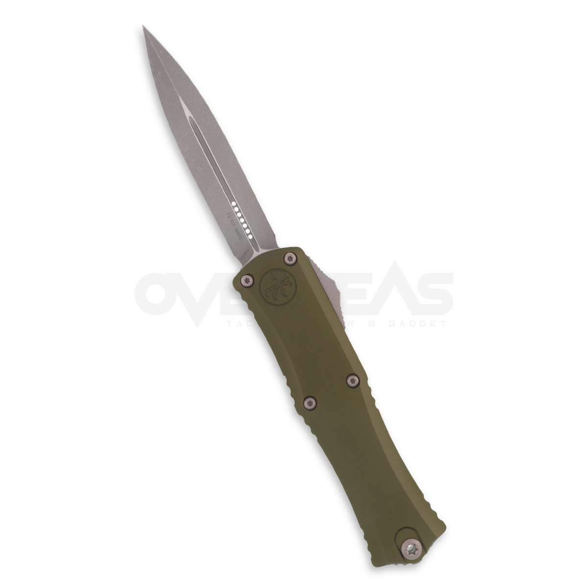Microtech Hera II Mini D/E OD Green Aluminum (M390MK 3.0" Apocalyptic),1702M-10APOD