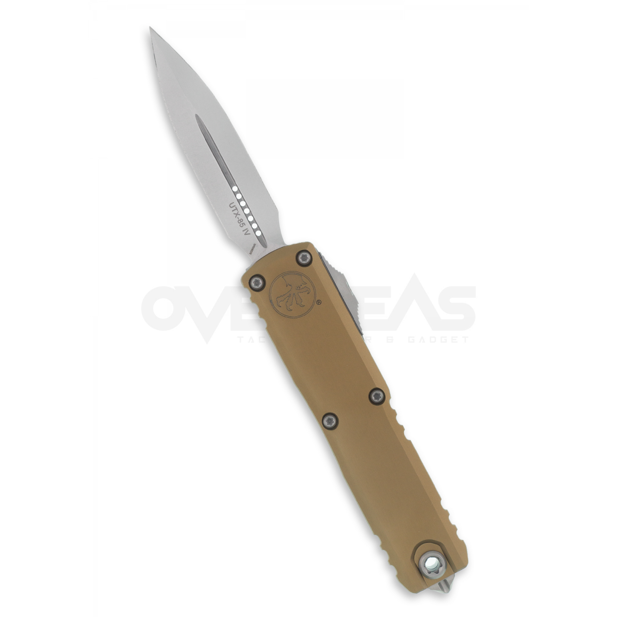 มีดออโต้ Microtech UTX-85 Gen IV D/E OTF Automatic Knife Tan (M390MK 3.125" Stonewash),12324-10TA