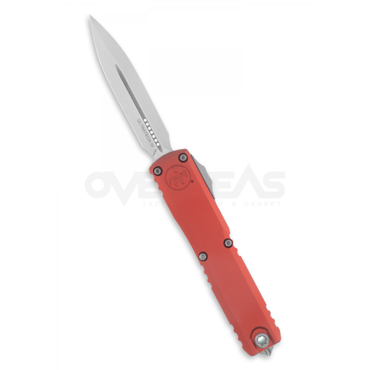 มีดออโต้ Microtech Ultratech Gen IV D/E OTF Automatic Red Aluminum (M390MK 3.5" Stonewash),11224-10RD