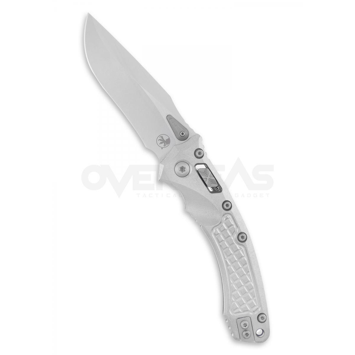 มีดพับ Microtech Amphibian RAM-LOK Titanium Frag Purple Accents (M390MK 4.0" Stonewash),137RL-10FRMS3 *MARFIONE SELECT*