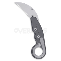 มีดพับคาร้มบิท CRKT Provoke Kinematic Morphing Karambit Folding Knife Silver Aluminum (D2 2.4" Black),4040S