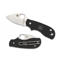 มีดพับ Spyderco C154PBK Squeak Folding Knife 2" Plain N690CO Blade, Black FRN Handles