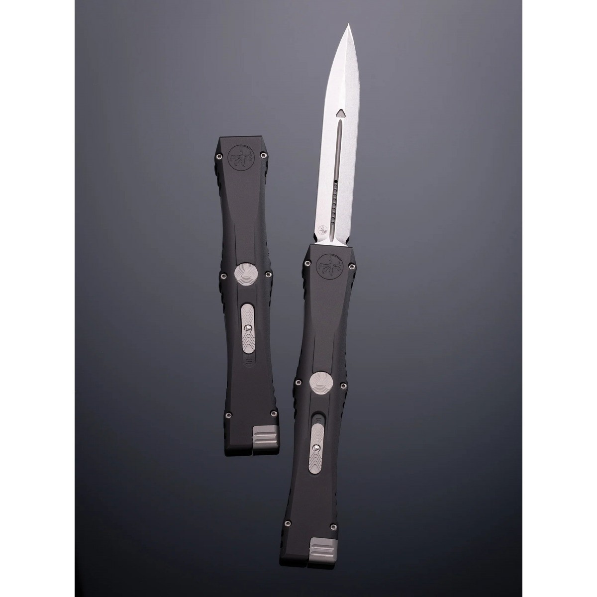 Microtech Nemesis IV D/E OTF Automatic Black (M390MK 4.4" Stonewash),1152-10MS1 *MARFIONE SELECT*