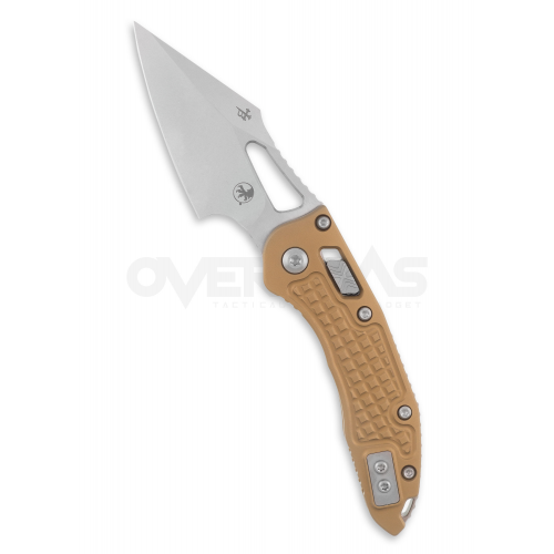 Microtech M-Stitch RAM-LOK Aluminum Tan Frag Pattern (M390MK 3.05" Stonewashed),169MRL-10FRTA